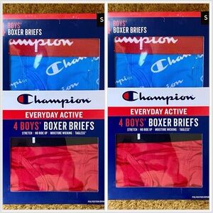 Champion boys underwear Everyday Active boxer briefs 2 packs of 4 pair small NIB